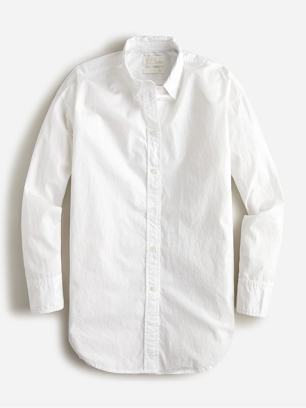 J. Crew Tall Relaxed-fit washed cotton poplin shirt T8